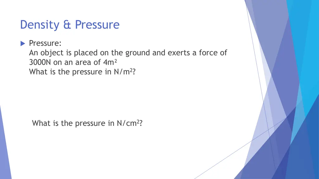 density pressure