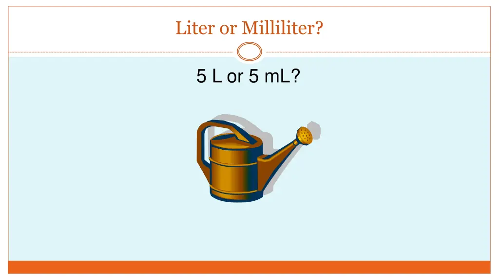 liter or milliliter