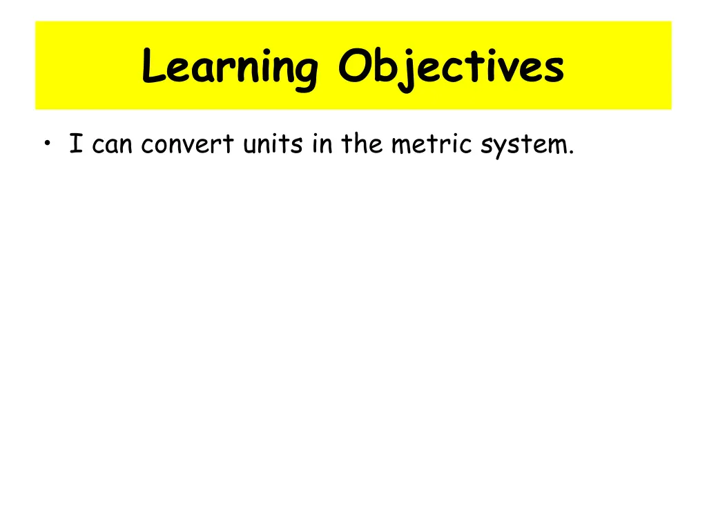 learning objectives