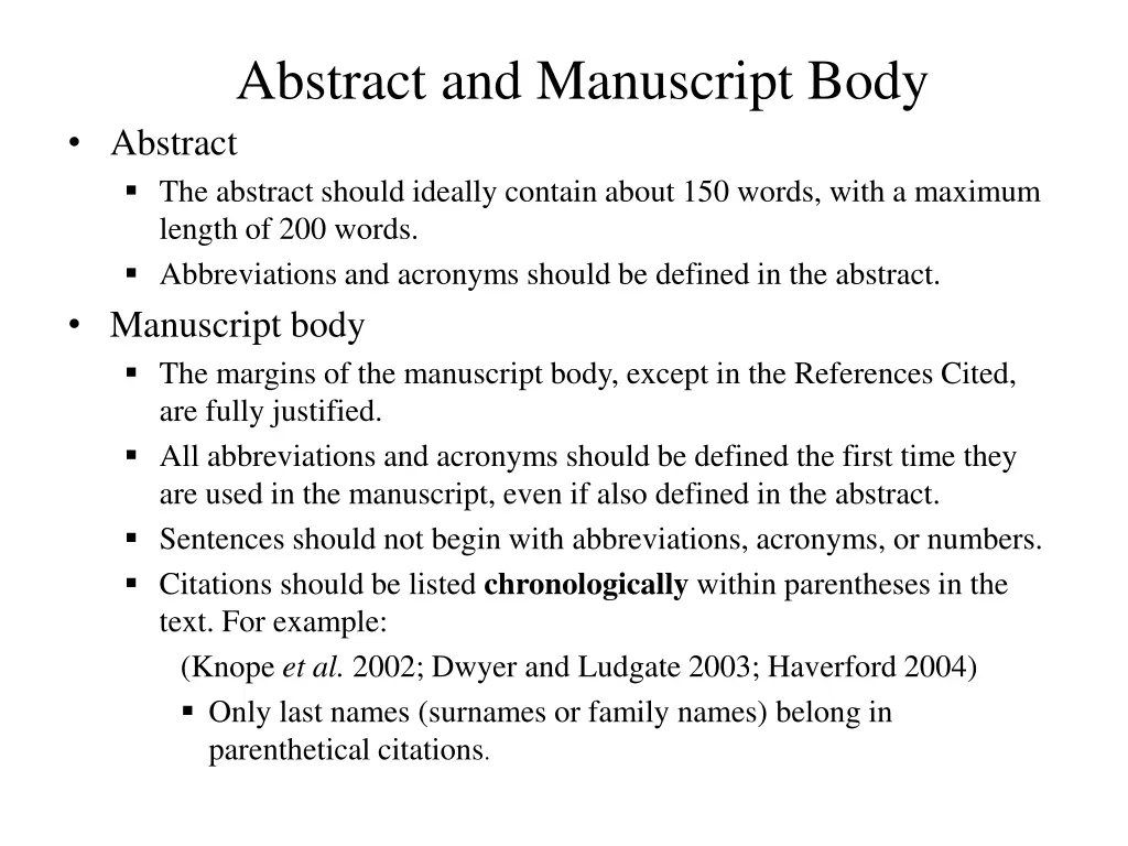 abstract and manuscript body abstract