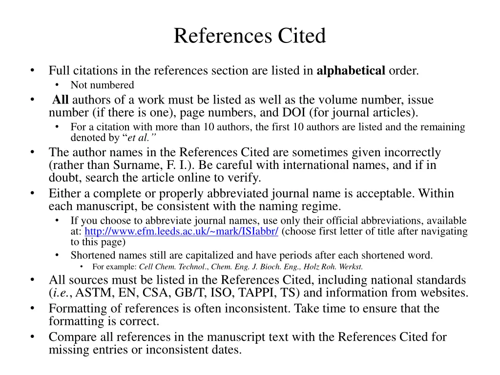 references cited