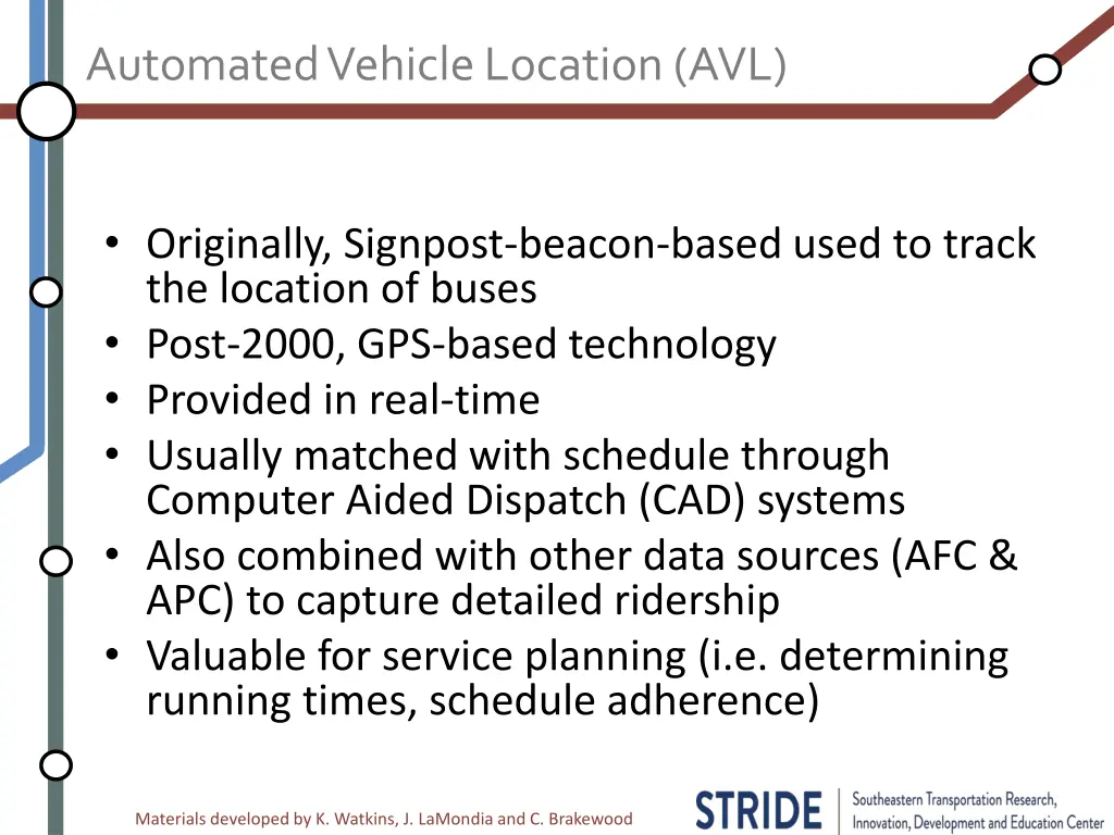 automated vehicle location avl