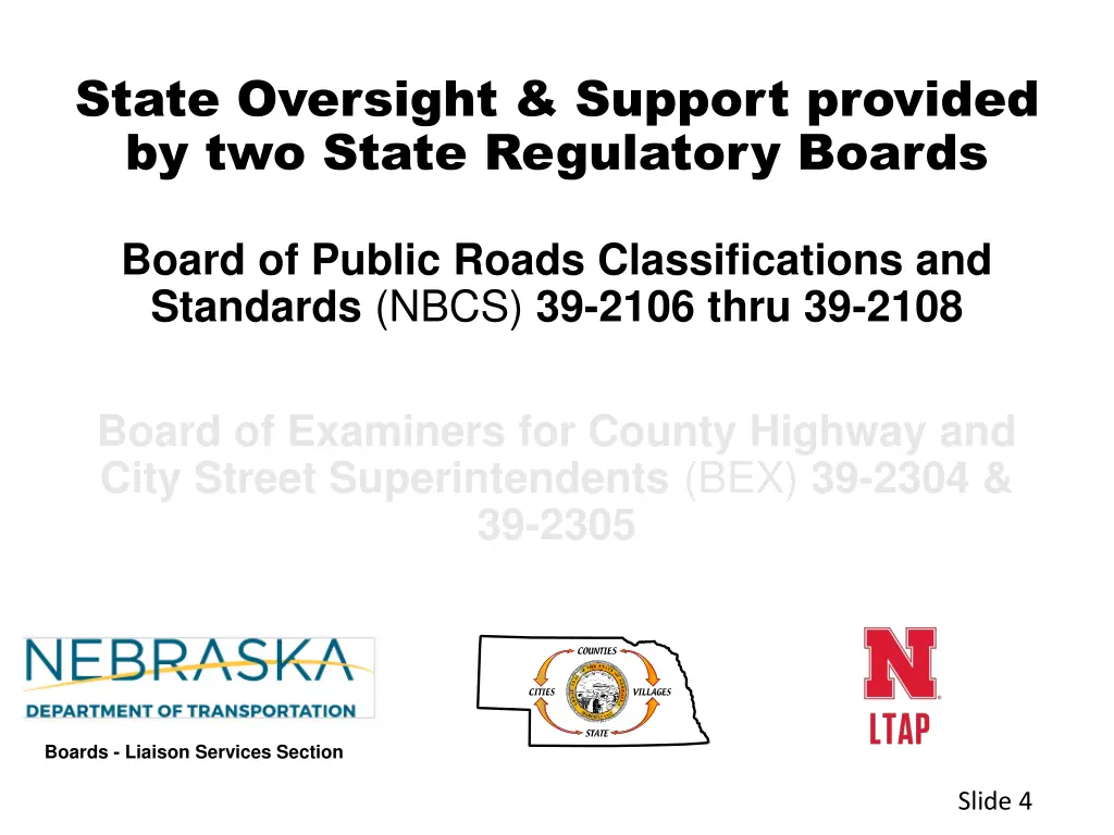 state oversight support provided by two state