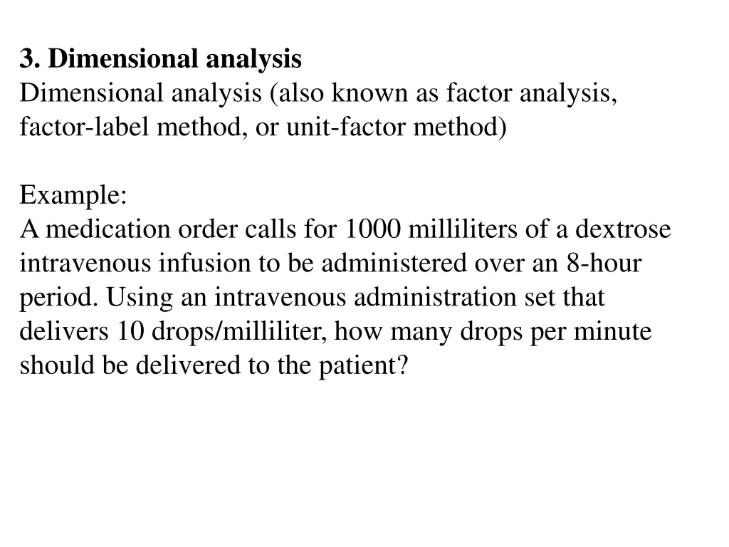 3 dimensional analysis dimensional analysis also