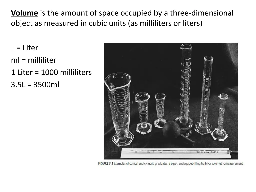 volume is the amount of space occupied by a three