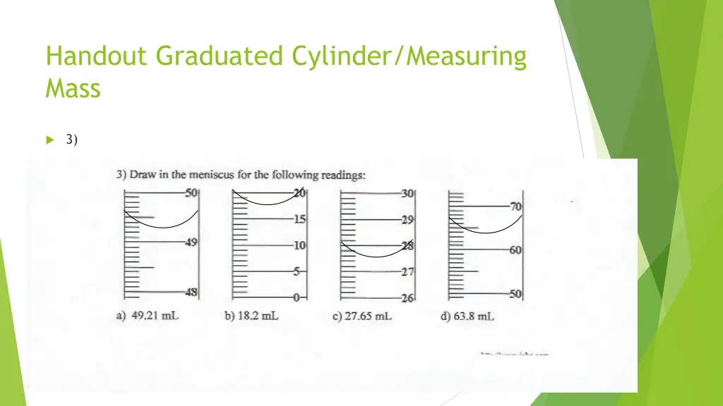 handout graduated cylinder measuring mass 1