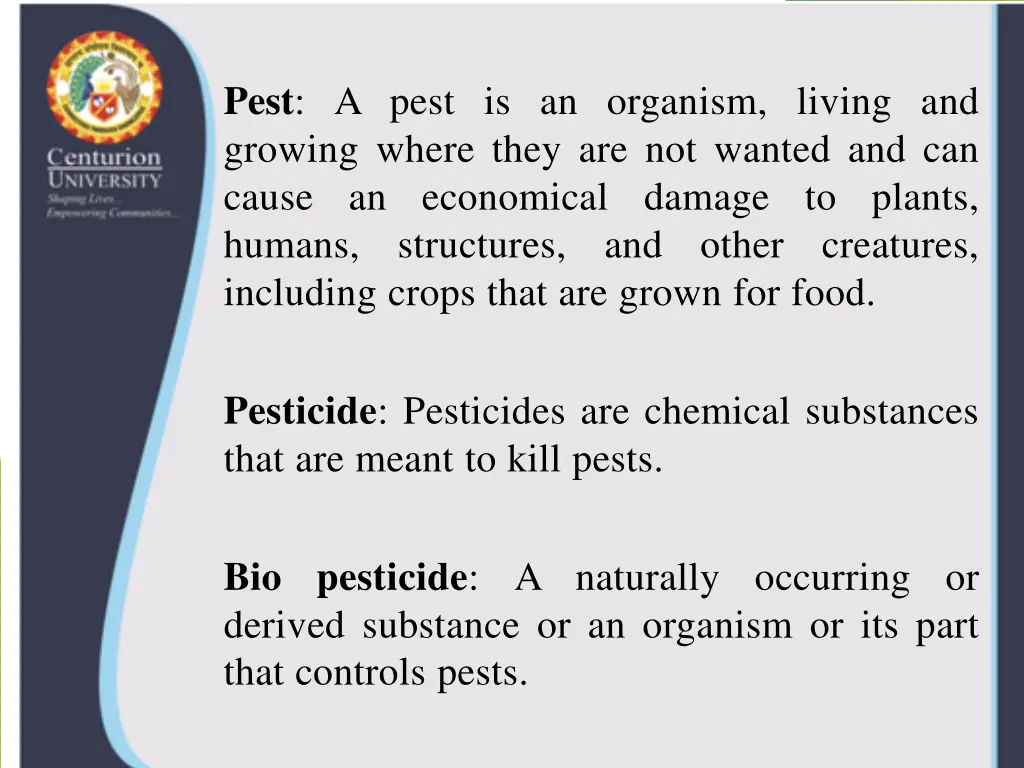 pest a pest is an organism living and growing