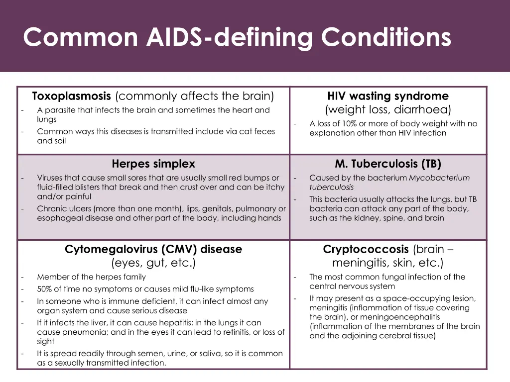 common aids defining conditions 2