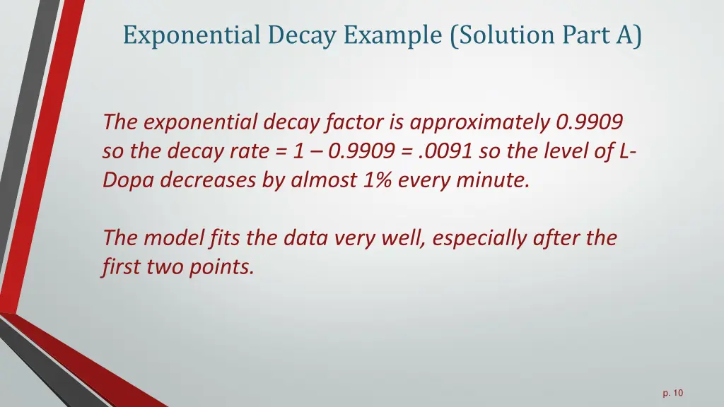 exponential decay example solution part a 1