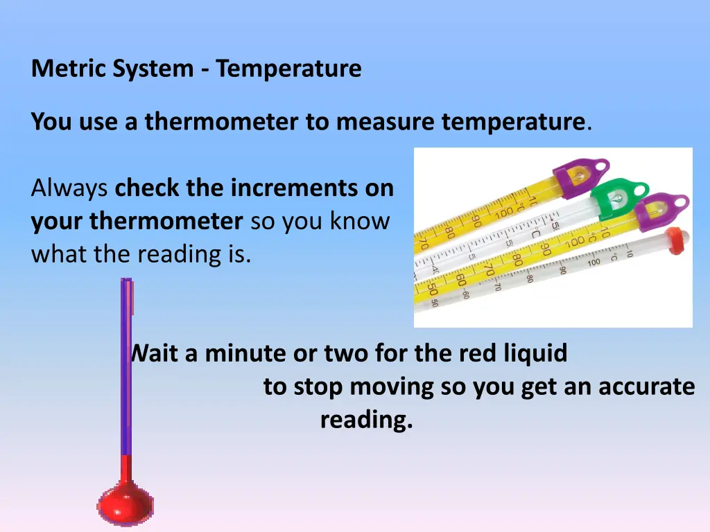 metric system temperature