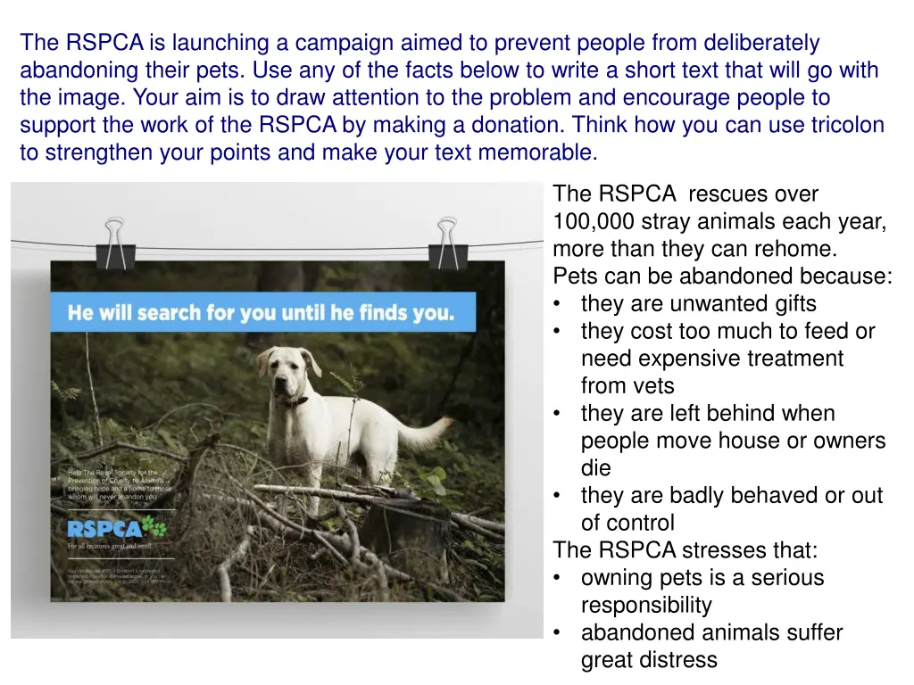 the rspca is launching a campaign aimed