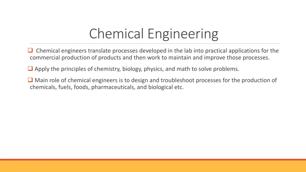 chemical engineering