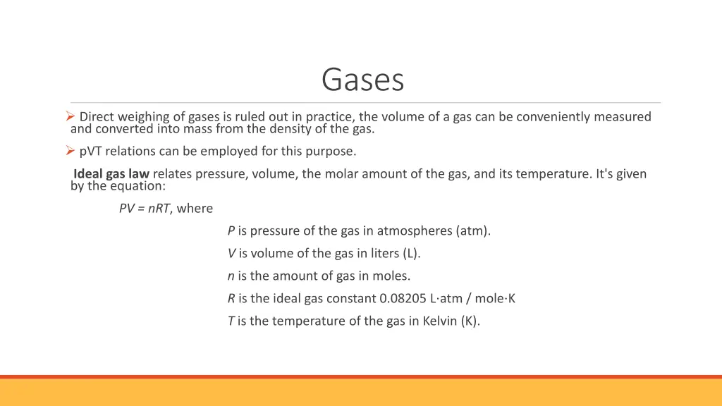 gases