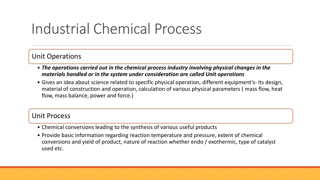 industrial chemical process