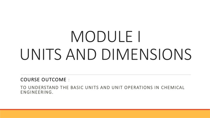 module i units and dimensions