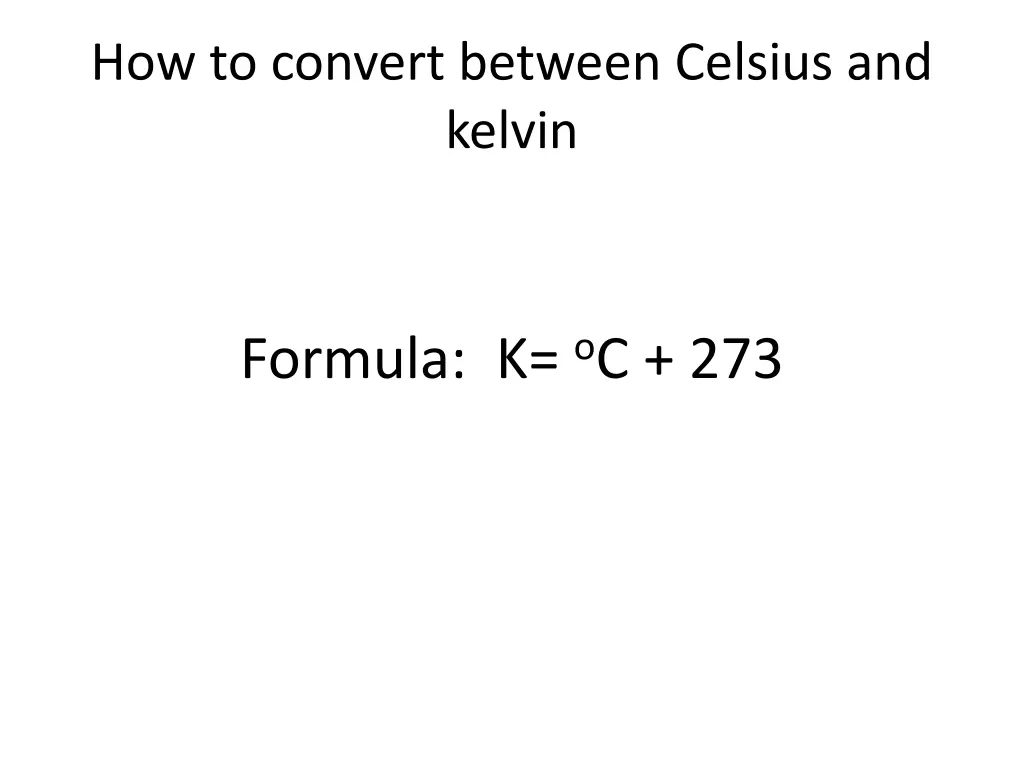 how to convert between celsius and kelvin