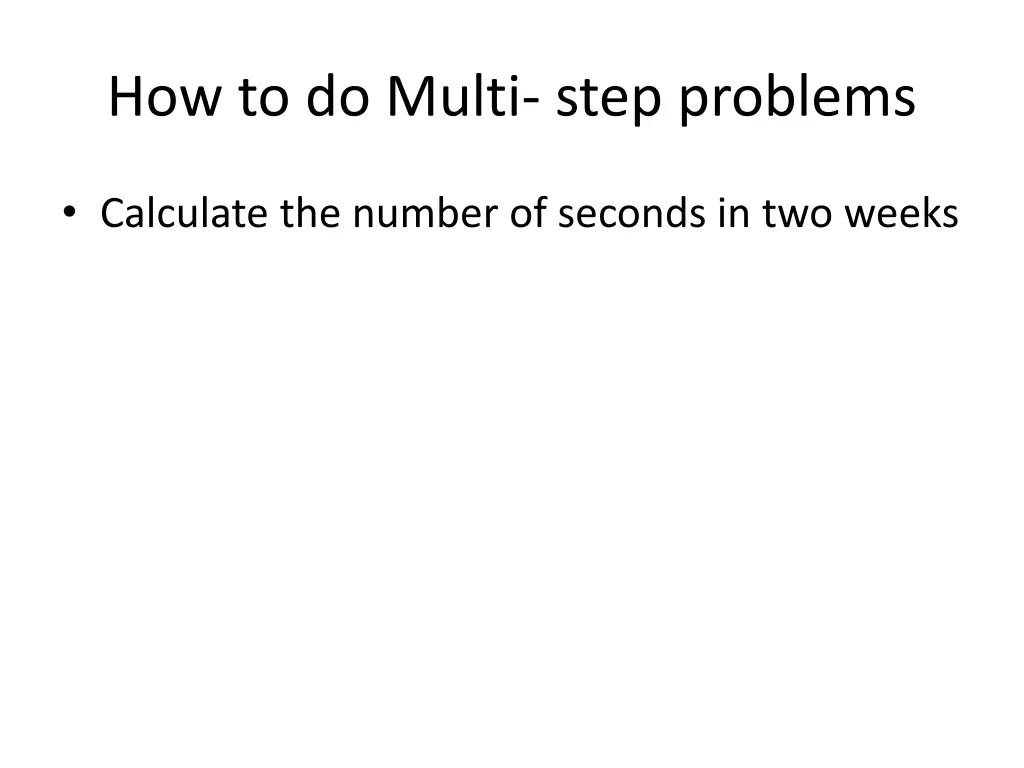 how to do multi step problems