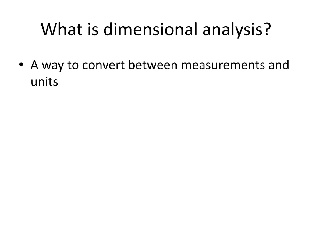 what is dimensional analysis