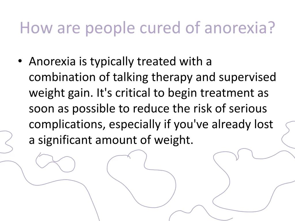 how are people cured of anorexia