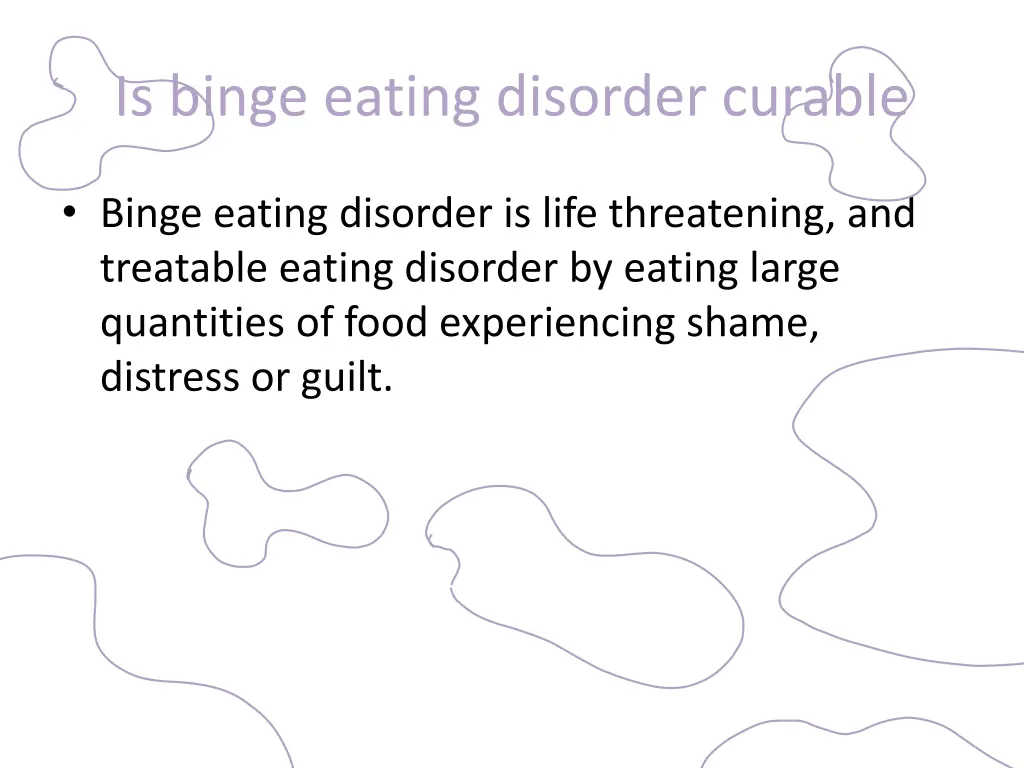 is binge eating disorder curable