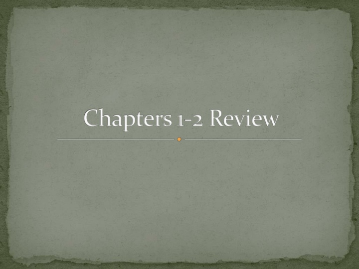 chapters 1 2 review