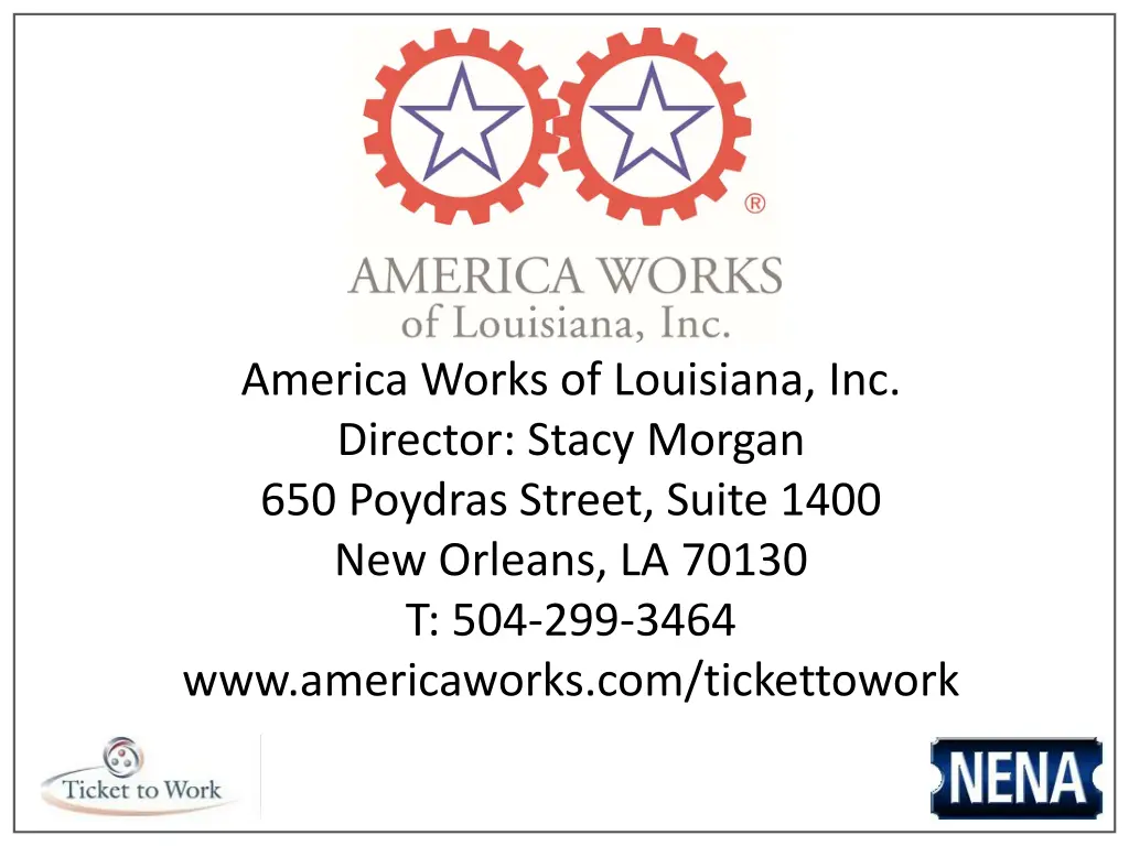 america works of louisiana inc director stacy