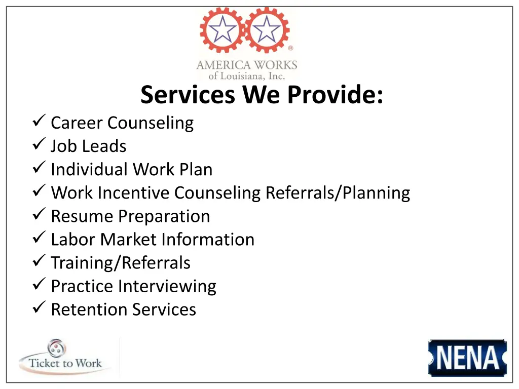 services we provide career counseling job leads