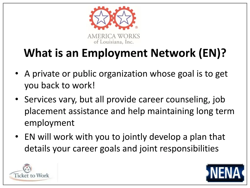 what is an employment network en