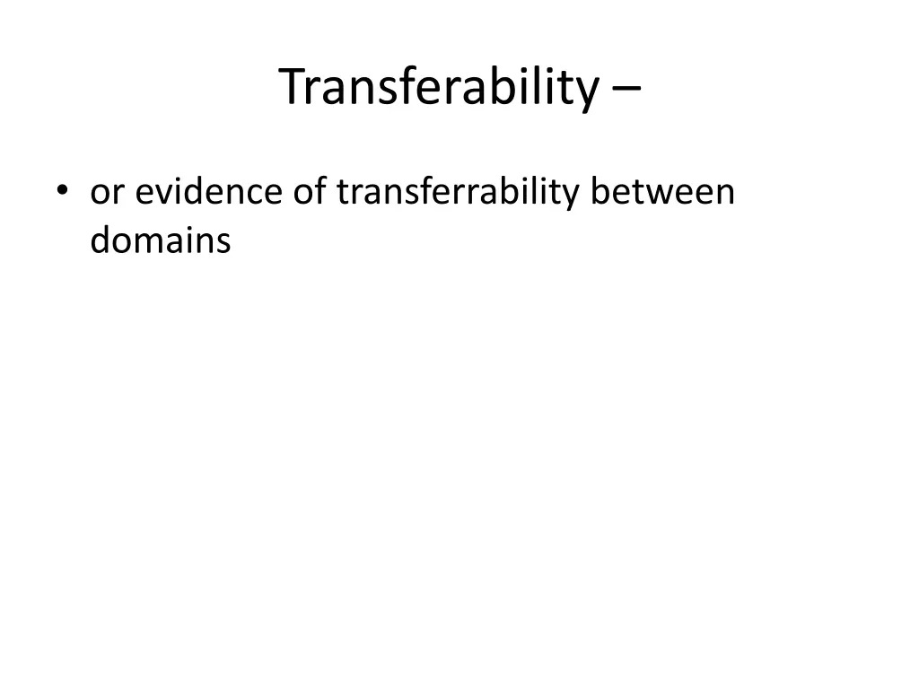 transferability 1