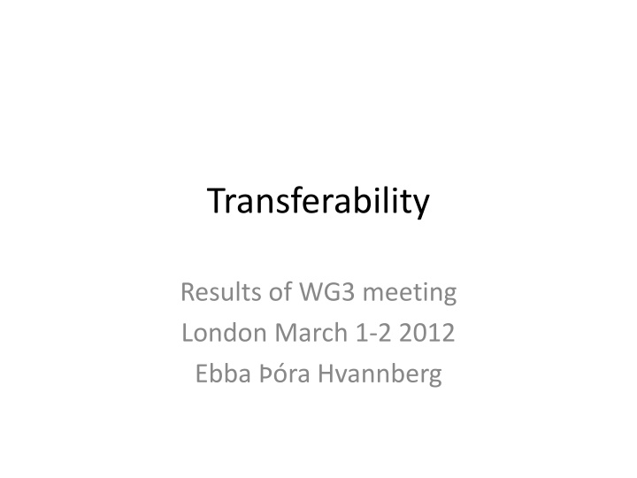 transferability