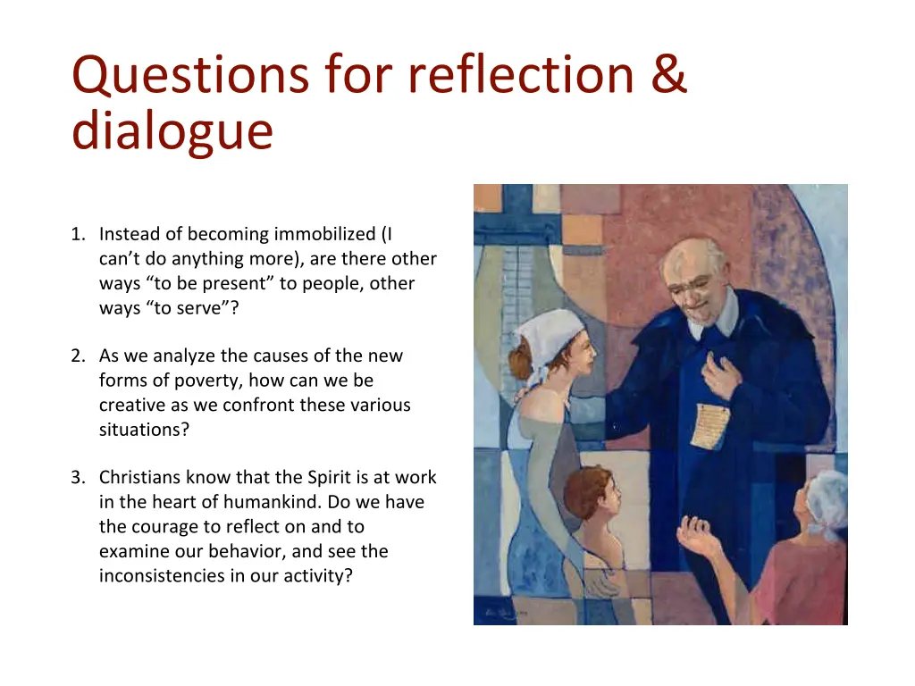 questions for reflection dialogue