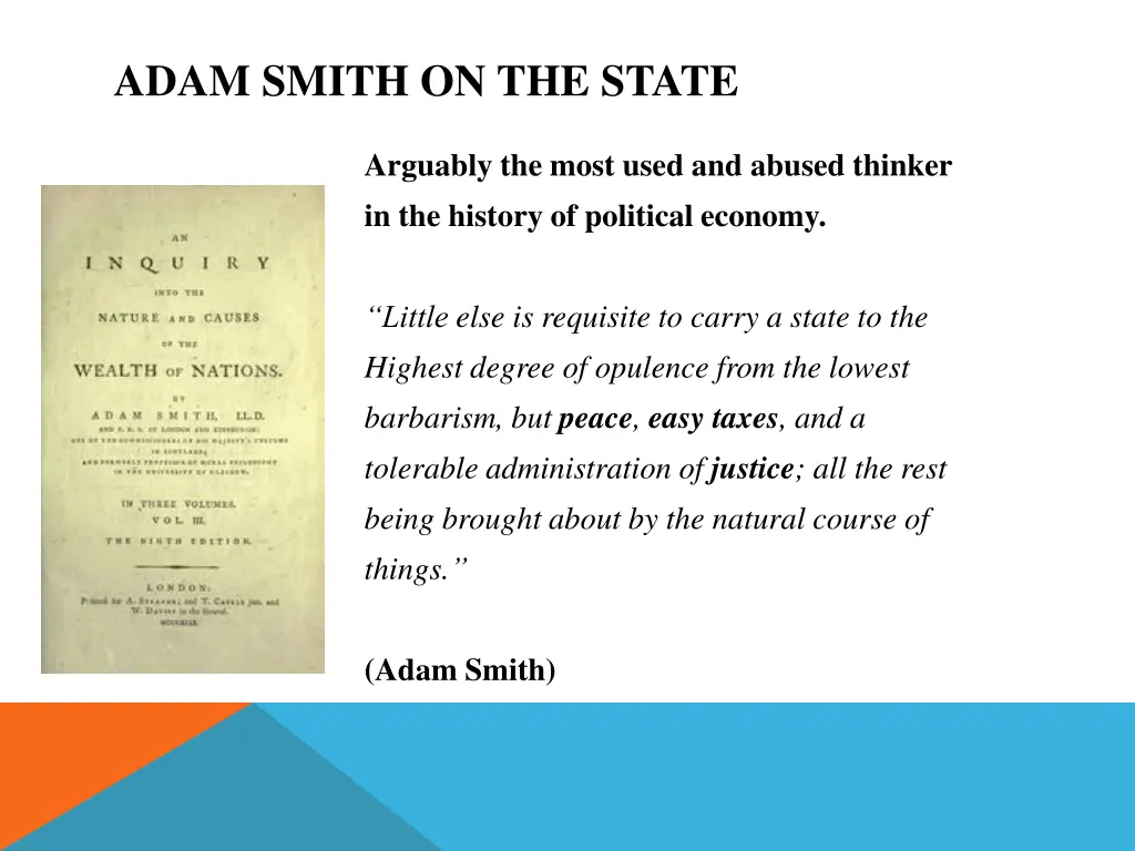 adam smith on the state