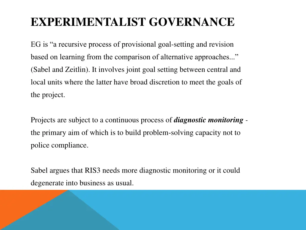 experimentalist governance