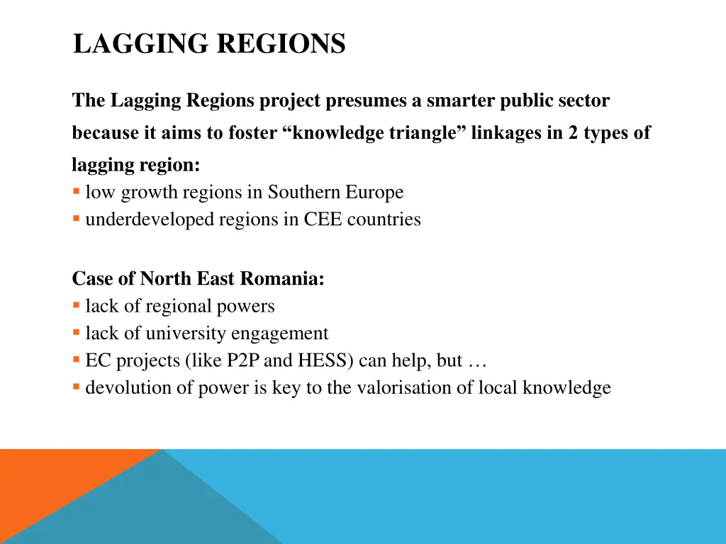 lagging regions