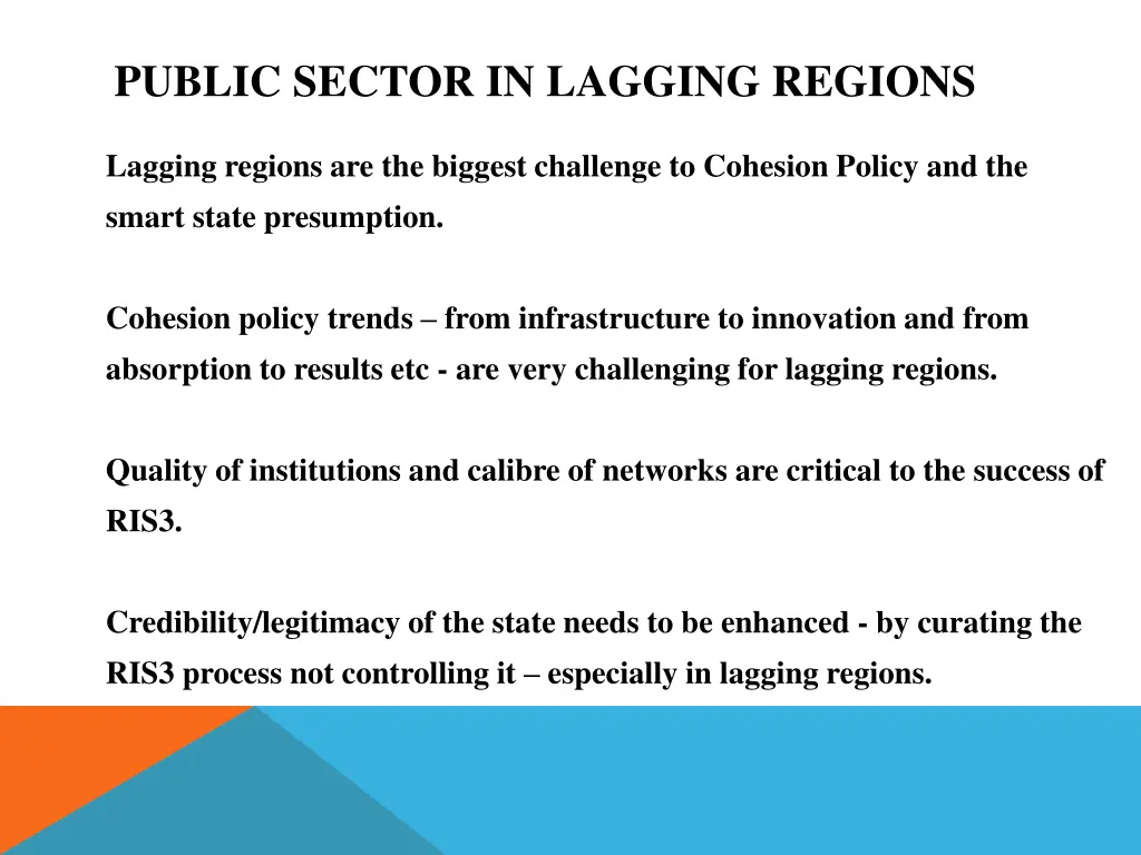 public sector in lagging regions