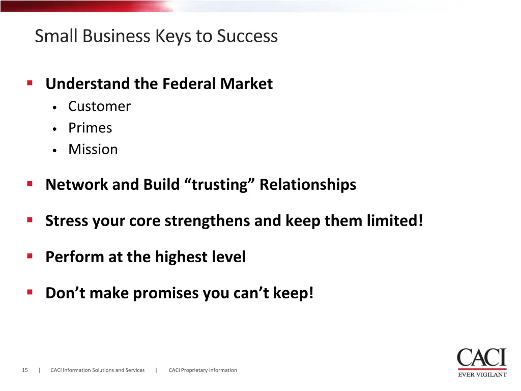 small business keys to success