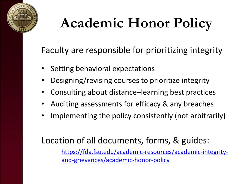 academic honor policy