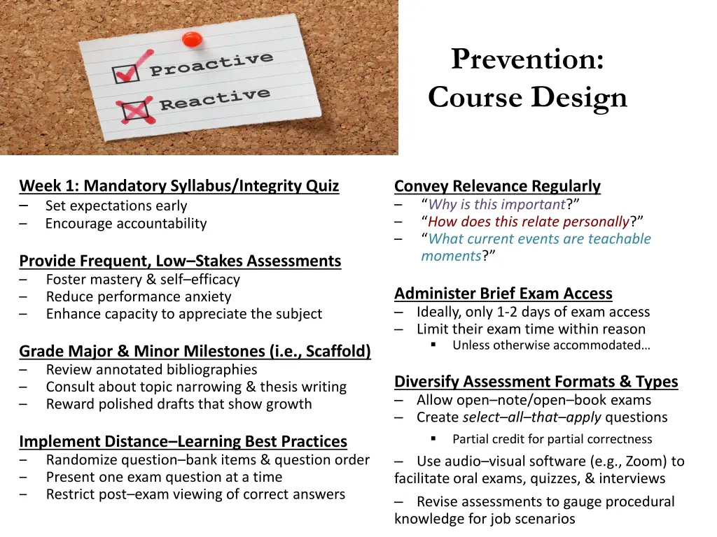 prevention course design