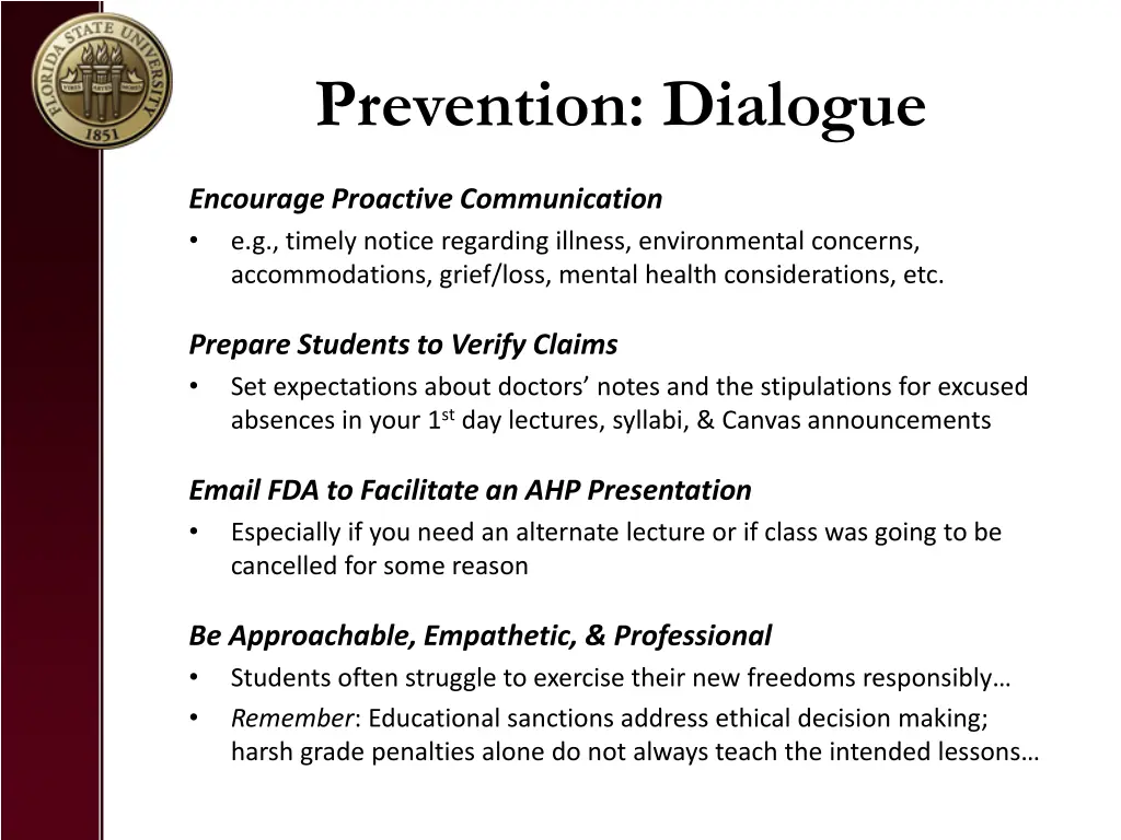 prevention dialogue