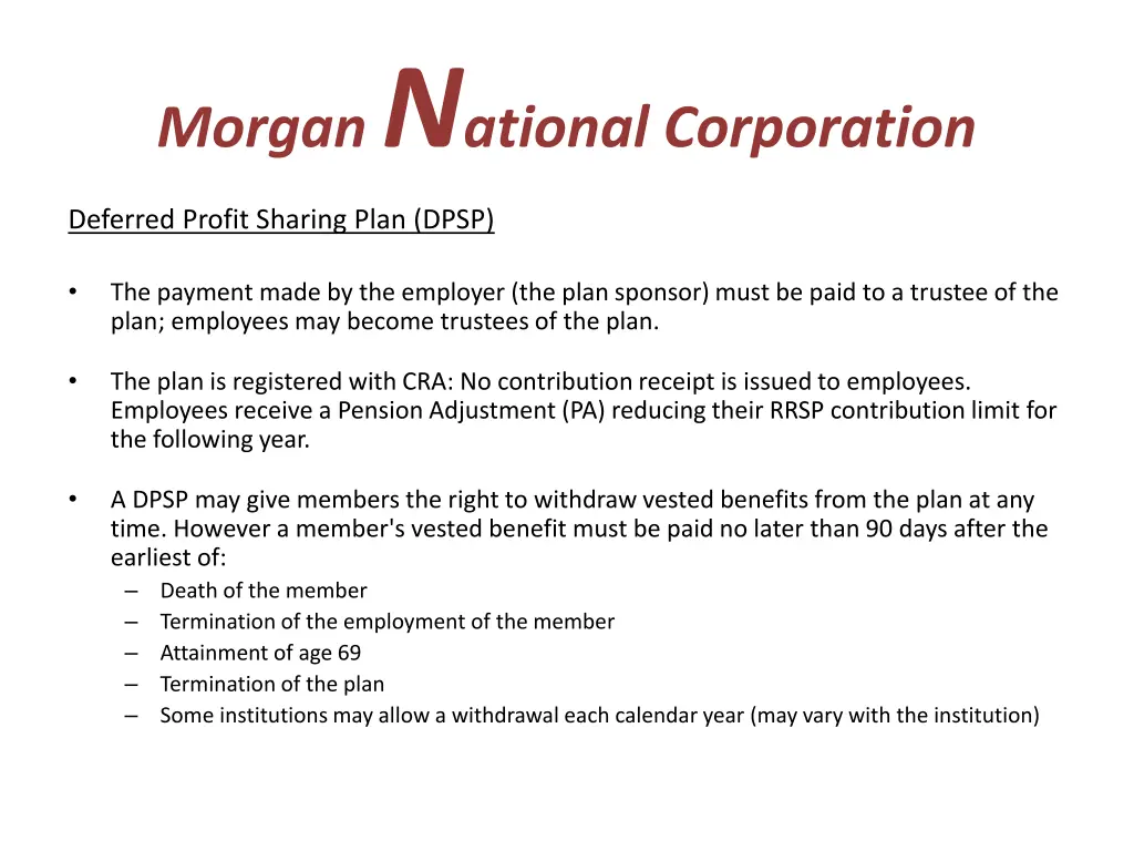 morgan n ational corporation 10