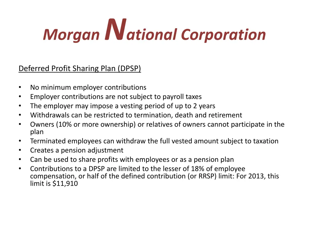 morgan n ational corporation 11