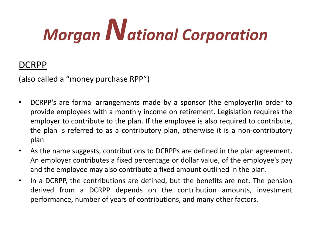 morgan n ational corporation 16