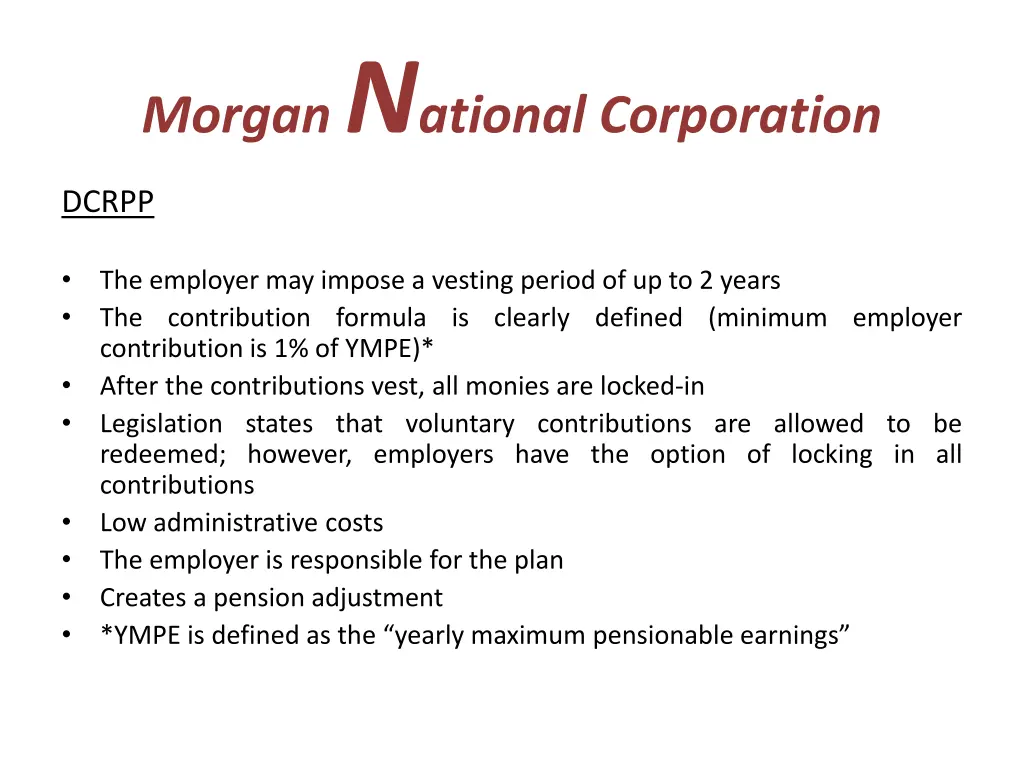 morgan n ational corporation 20