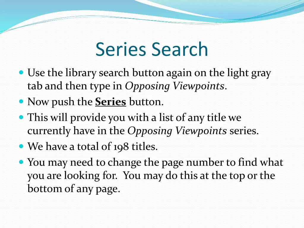 series search