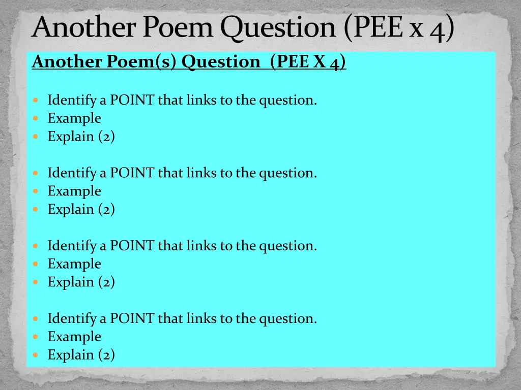 another poem question pee x 4