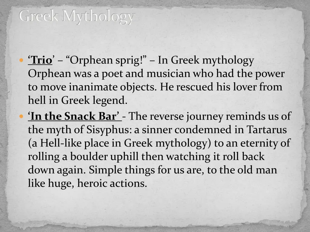 greek mythology