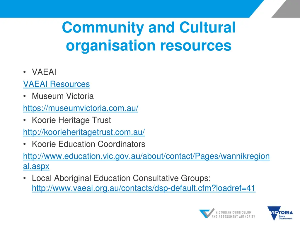 community and cultural organisation resources