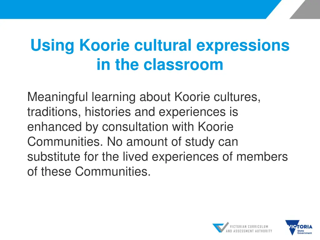 using koorie cultural expressions in the classroom