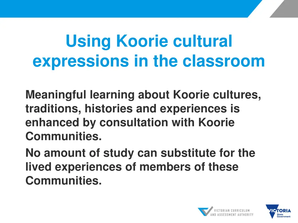 using koorie cultural expressions in the classroom