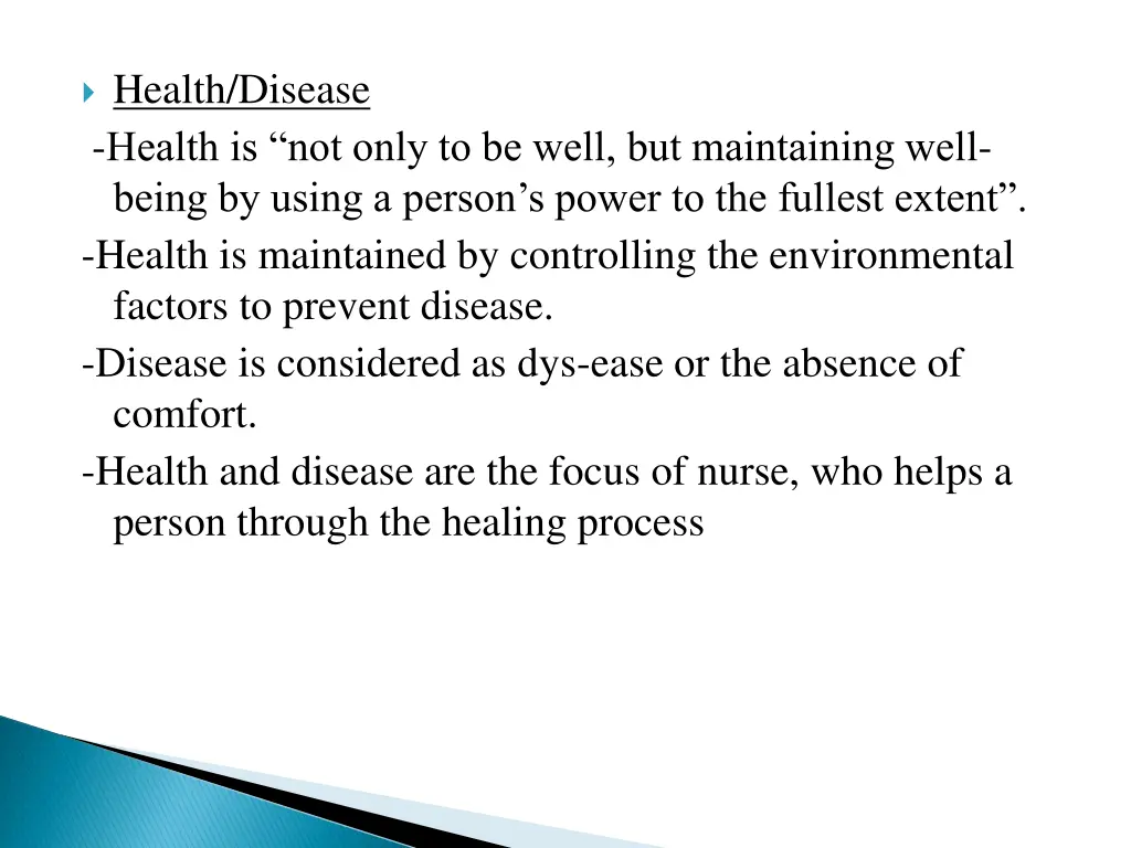 health disease health is not only to be well